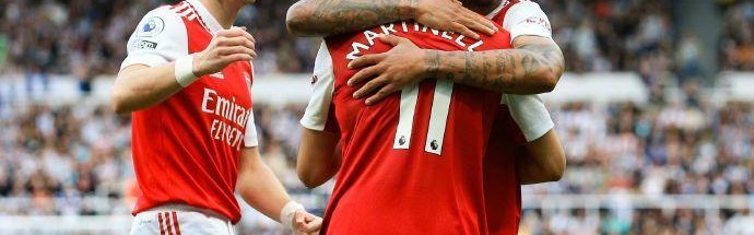  萨卡边路突破传中厄德高包抄推射阿森纳获胜